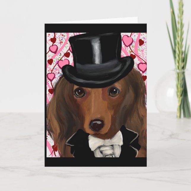 Tarjeta Doxies pelirrojos de pelo largo  (Anverso)