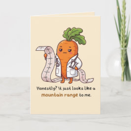 Tarjeta Dr. Carrot with ECG Funny Medical Greeting Card