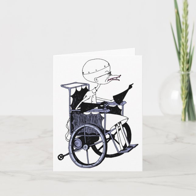 Tarjeta Dr Finkelstein Mad Scientist Baby  (Anverso)