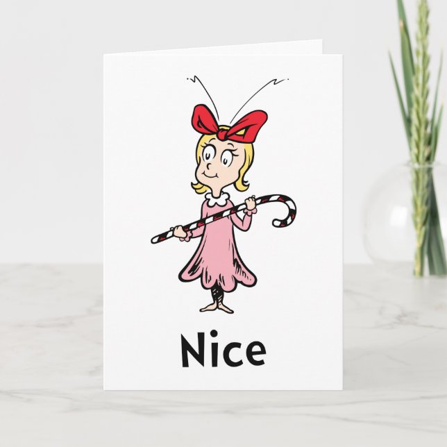 Tarjeta Dr. Seuss | Cindy-Lou Quién es Amable (Anverso)