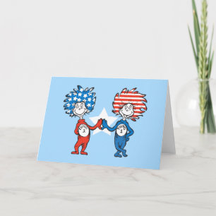 Tarjeta Dr. Seuss   Cosa Uno Cosa Dos Gráfico Patriótico