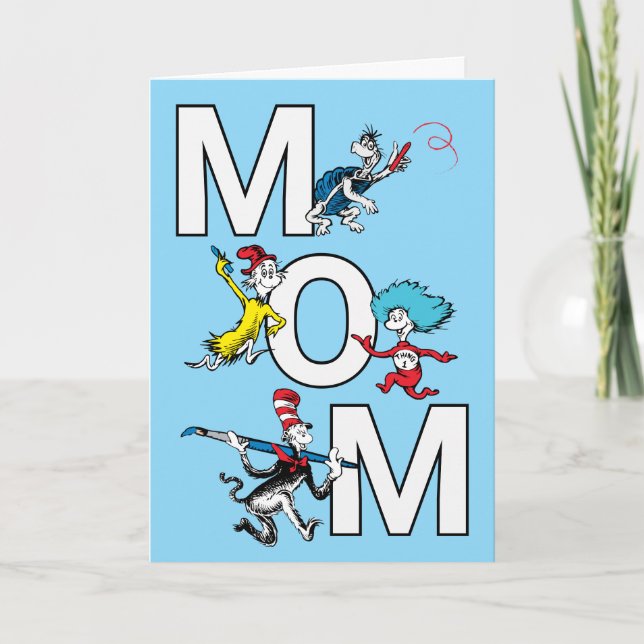 Tarjeta Dr. Seuss | Feliz día de la madre (Anverso)