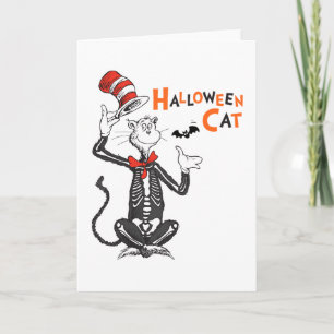 Tarjeta Dr. Seuss   Gato de Halloween en el Gorra