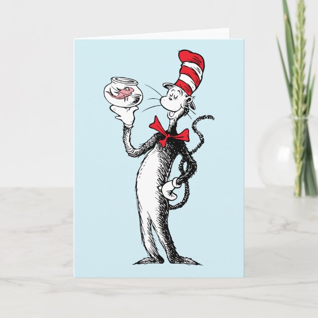 Tarjeta Dr. Seuss | Gato en el Gorra y Krinklebine (Anverso)