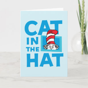 Tarjeta Dr. Seuss   Gato en el logotipo del Gorra