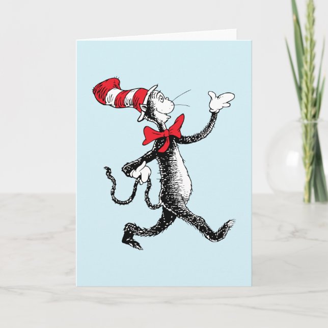 Tarjeta Dr. Seuss | Gato en la caminata del gato Gorra (Anverso)