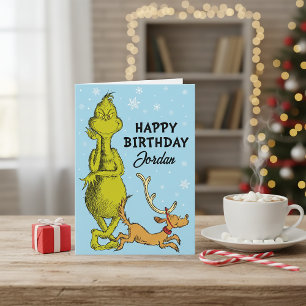 Tarjeta Dr. Seuss Grinch Cumpleaños de invierno
