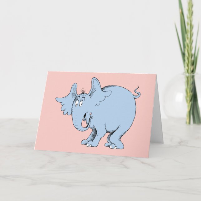 Tarjeta Dr. Seuss | Horton escucha a Quién (Anverso)