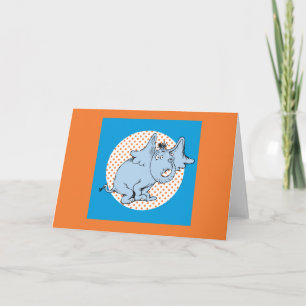 Tarjeta Dr. Seuss Horton Escucha a Quién Lunares Naranjas