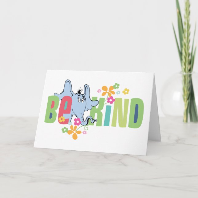 Tarjeta Dr. Seuss Horton Hears A Who | Sé amable (Anverso)