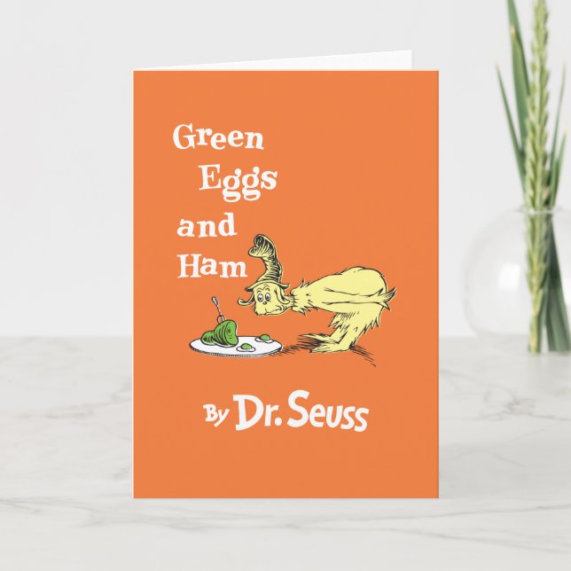 Tarjeta Dr. Seuss | Huevos Verdes con Jamón (Anverso)