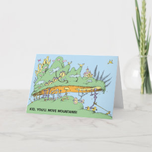 Tarjeta Dr. Seuss ¡Muchacho, tú moverás montañas!