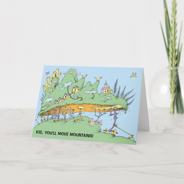 Tarjeta Dr. Seuss | ¡Muchacho, tú moverás montañas! (Anverso)