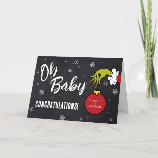 Tarjeta Dr. Seuss | Oh Baby Grinch Baby Felicitaciones (Anverso)