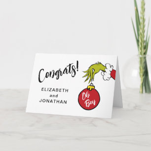 Tarjeta Dr. Seuss   Oh Boy Grinch Baby Felicitaciones