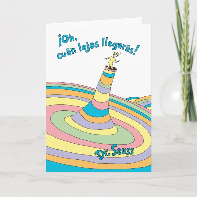 Tarjeta Dr. Seuss | ¡Oh, cuán lejos llegarás! -> Dr. Seuss (Anverso)