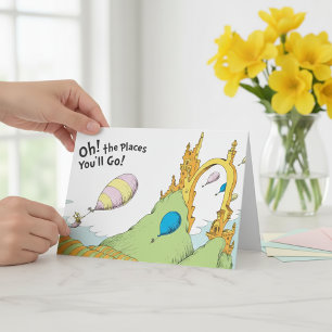 Tarjeta Dr. Seuss ¡Oh, los lugares a los que irás!