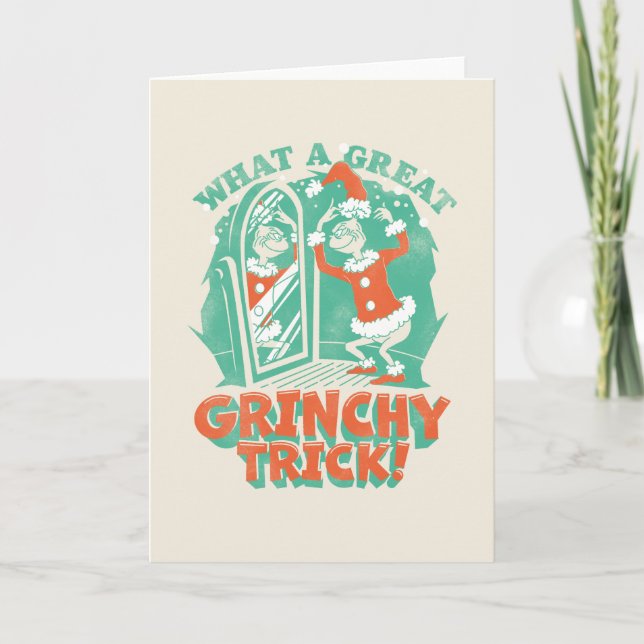 Tarjeta Dr. Seuss | ¡Qué gran truco Grinchy! (Anverso)