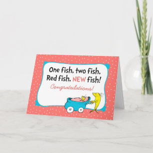 Tarjeta Dr. Seuss Un pez - Felicidades niña
