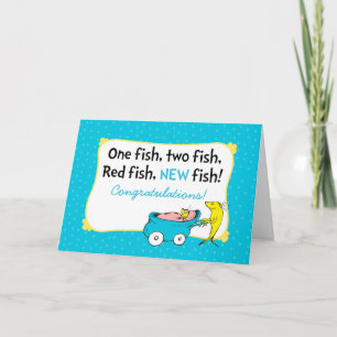 Tarjeta Dr. Seuss Un pez - Felicidades niño
