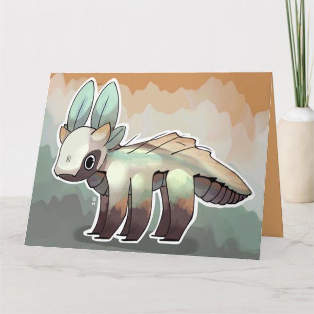 Tarjeta Draakje kaart fantasie  (Anverso)