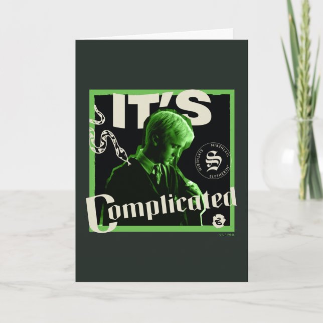 Tarjeta Draco Malfoy - "Es complicado" (Anverso)