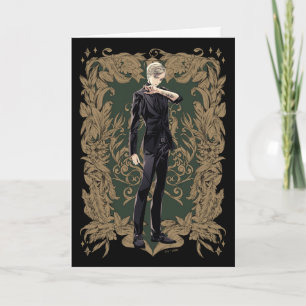 Tarjeta Draco Malfoy Marco Adornado Anime