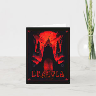 Tarjeta Dracula Gothic Horror Vampire Art -halloween Vampi