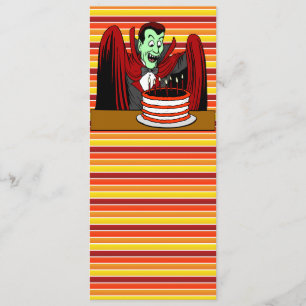 Tarjeta Drácula Personalizado de vampiros Halloween cumple