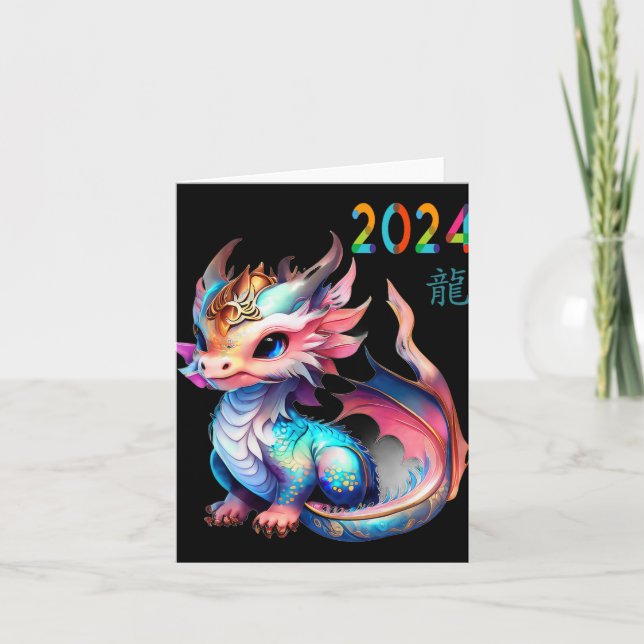 Tarjeta Dragon 2024 Year Of The Dragon Happy Lunar New Yea (Anverso)