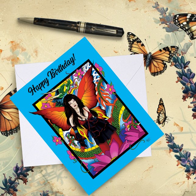 Tarjeta Dragón acuático chino de Lotus Fairy (Subido por el creador)