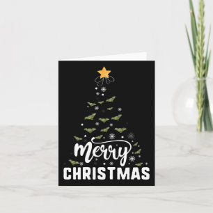 Tarjeta Dragón barbudo Feliz Árbol de Navidad Familia Navi
