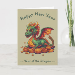 Tarjeta Dragón chino Año Nuevo