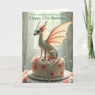 Tarjeta Dragón de Bonito mágico Saludo de cumpleaños de la