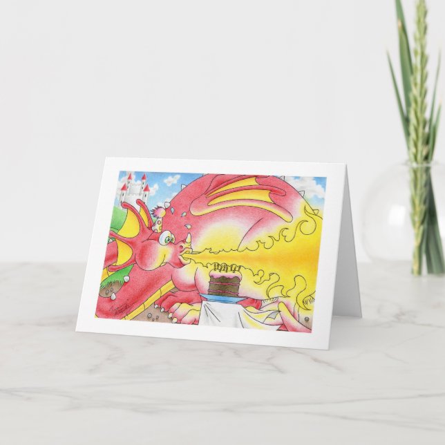 Tarjeta Dragón de cumpleaños (Anverso)