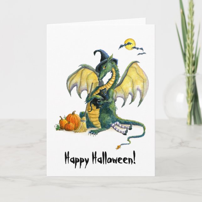 Tarjeta Dragón de Halloween (Anverso)