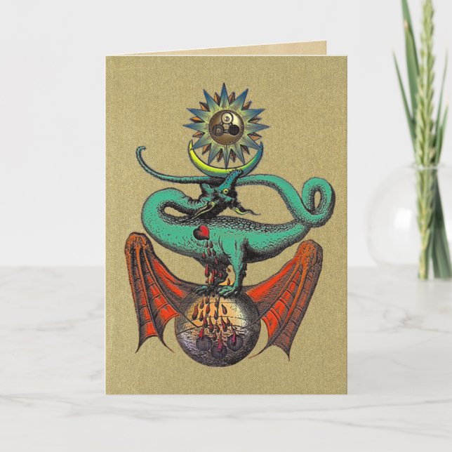 Tarjeta Dragón de oro de Ripley Scroll (Anverso)