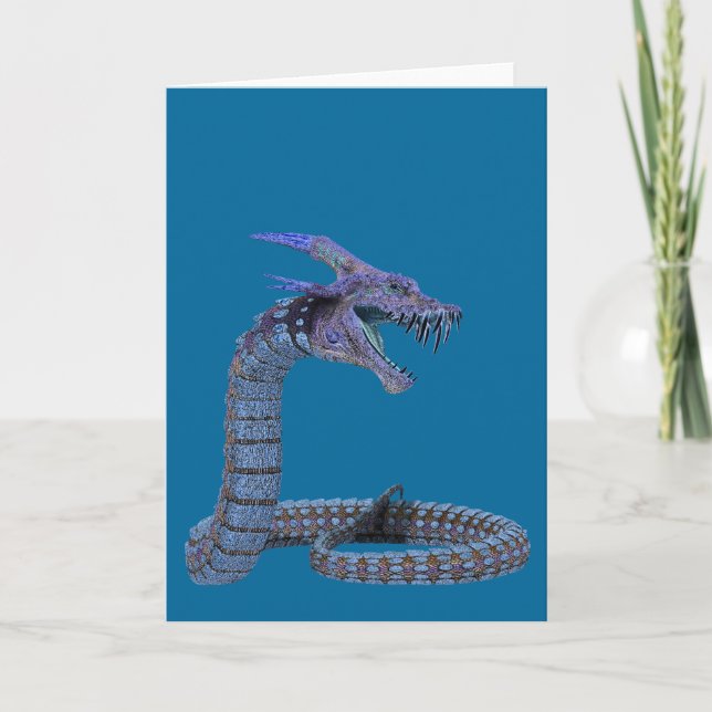 Tarjeta Dragón de serpiente azul (Anverso)