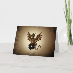 Tarjeta Dragón de Steampunk