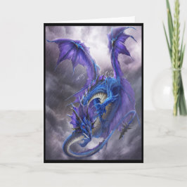 Tarjeta Dragón de tormenta azul