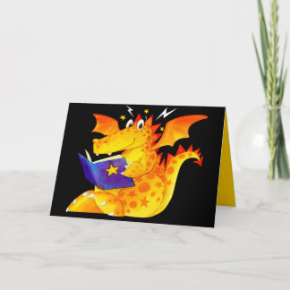 Tarjeta Dragón divertido de encargo del bebé del niño