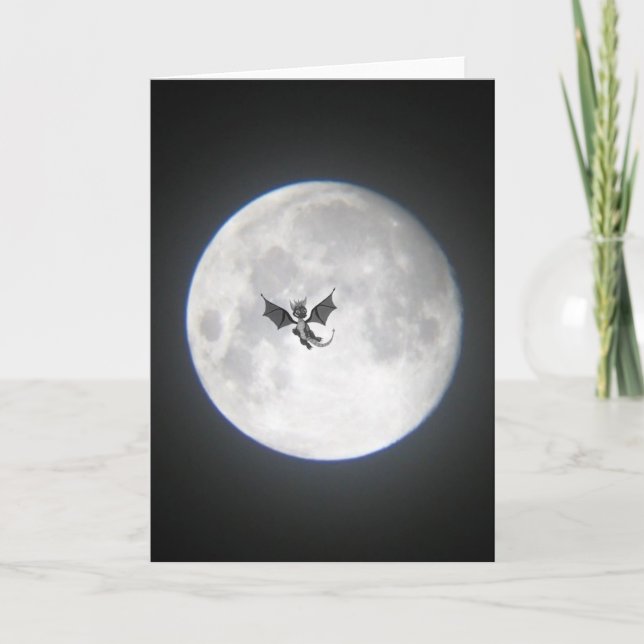 Tarjeta Dragón en el claro de luna (Anverso)