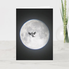 Tarjeta Dragón en el claro de luna