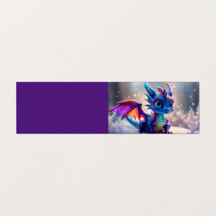 Tarjeta Dragón en la nieve. 