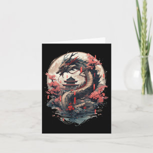 Tarjeta Dragón estético japonés arte japonés japonés tatua
