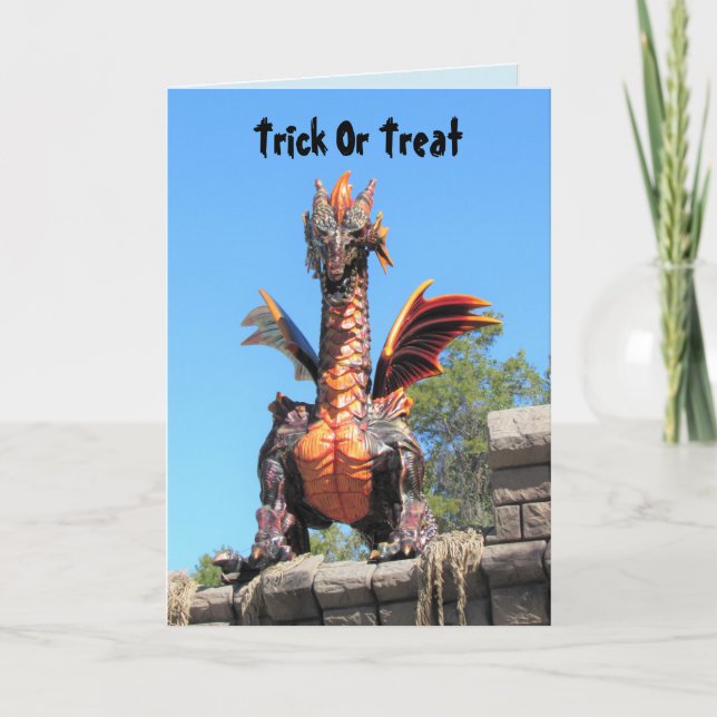 Tarjeta Dragon Halloween (Anverso)