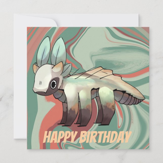 Tarjeta Dragon, Happy Birthday (Anverso)