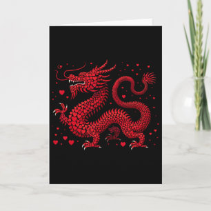 Tarjeta Dragon Hearts Feliz Año Nuevo Chino 2024 Valentin