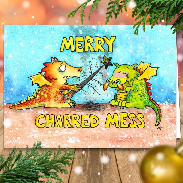 Tarjeta Dragon Merry Christmas, de Nicole Janes (Subido por el creador)