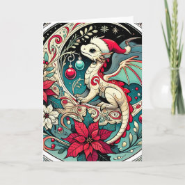 Tarjeta Dragón navidad
